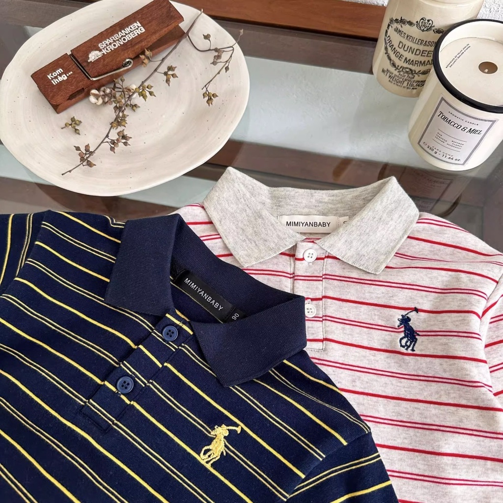 Áo polo Tay Dài Dáng Rộng Họa Tiết Kẻ Sọc Thời Trang Mùa Thu 2023 Cho Nam