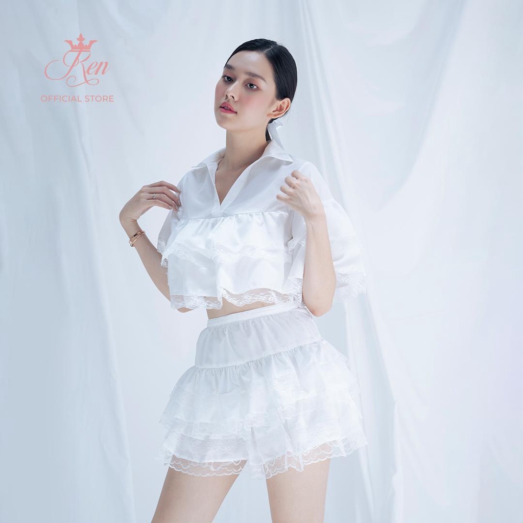REN BY TEE - Áo Bèo Tầng Đạp Ren Baby Top