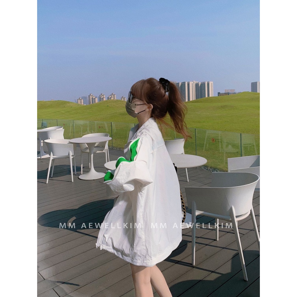 Áo Khoác Thể Thao Chống Nắng Và Tia uv Màu Sắc Tương Phản Thời Trang Cho Nữ