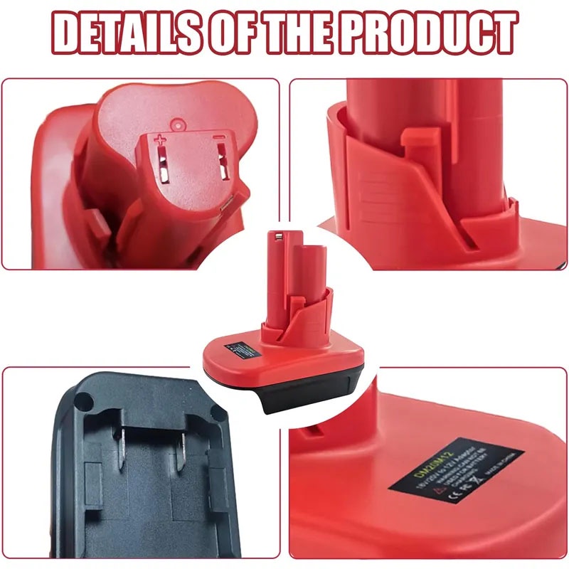 MAKITA Bộ Chuyển Đổi Pin li-ion 18v 20v Sang Pin milwaukee 12v