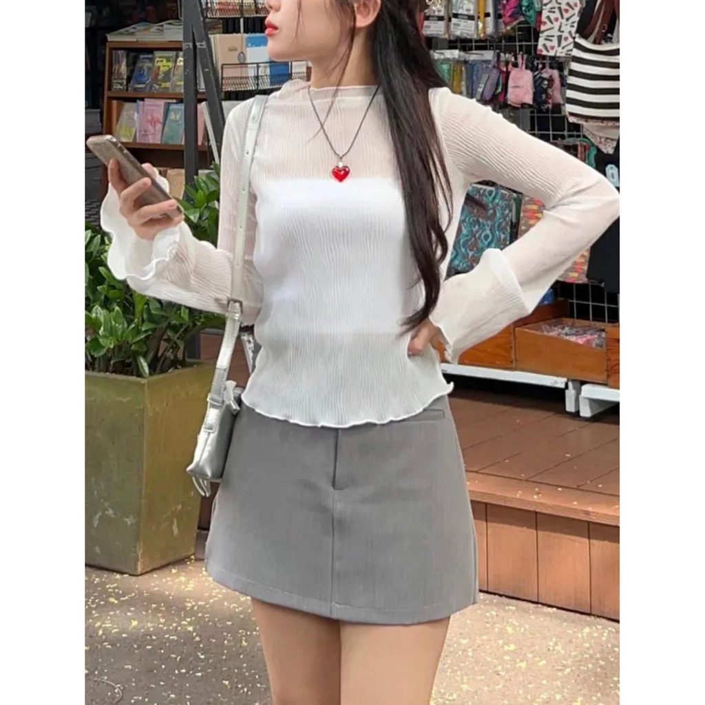 Áo kiểu tay dài xuyên thấu DaaLaa Store phong cách quyến rũ A5899