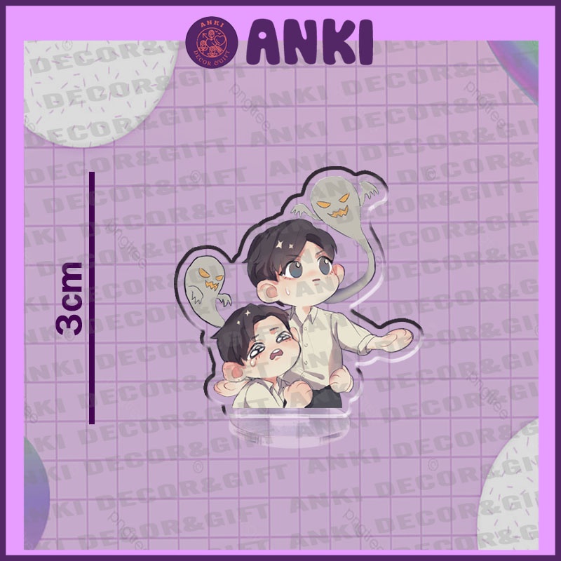 Standee OTP Pondphuwin cute dễ thương, standee mica trong suốt, quà tặng sinh nhật, mô hình chibi trang trí sưu tập