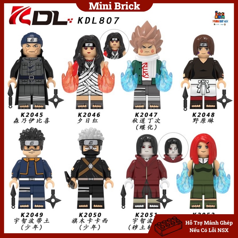 Naruto Mô hình Lắp ráp Minifigures anime manga Cửu Vĩ Hokage KDL807 K2049 Obito Rin Kakashi Ibiki Minibrick Minibrick