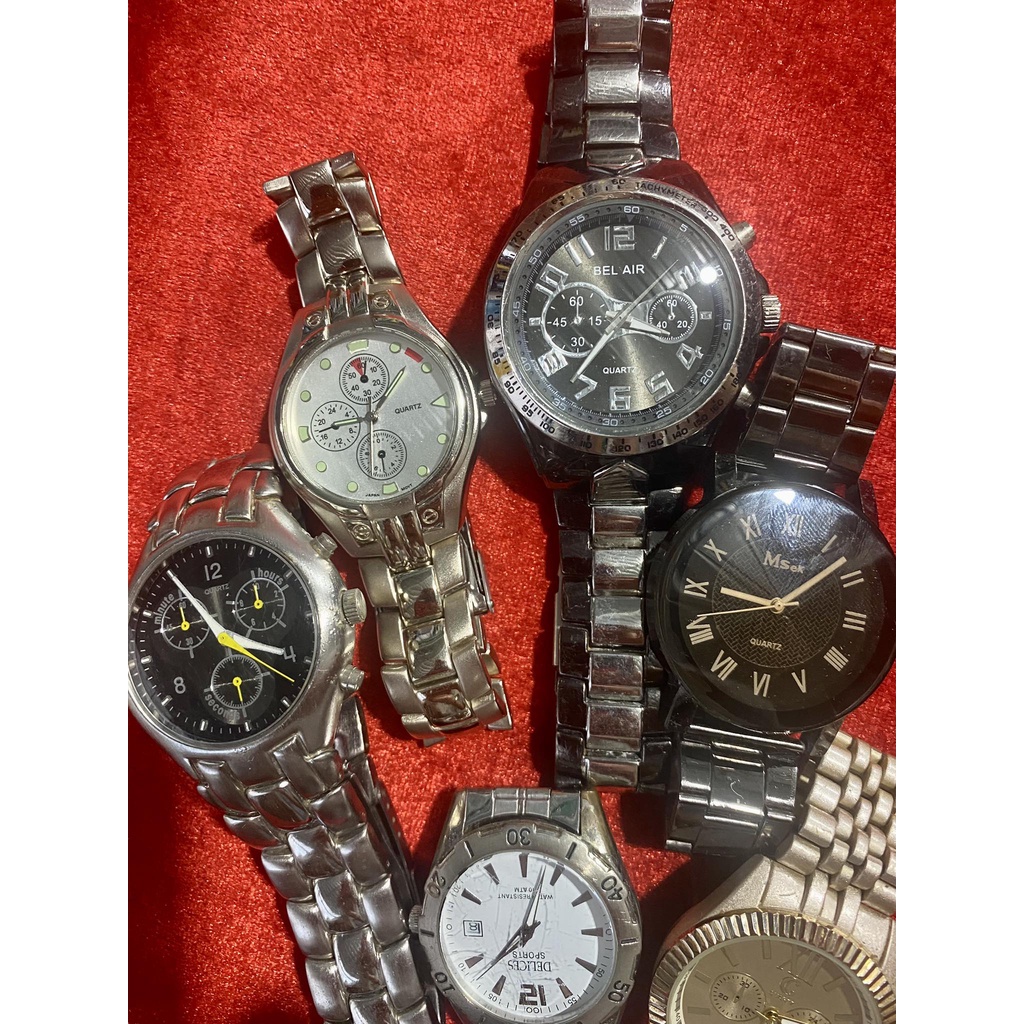 Đồng hồ nam dây thép 2hand vintage bãi Nhật