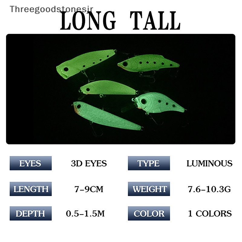Mồi Câu Cá Giả Phát Sáng Trong Tối Sống Động tgs luya Batik7.6G-10.3g jr