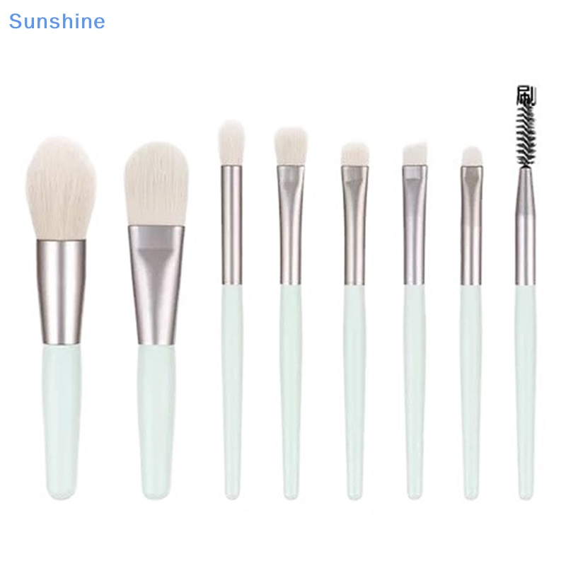 Set 8 Cọ Trang Điểm mini Tay Cầm Mềm Mại Tiện Dụng Cho Người Mới Bắt Đầu vn