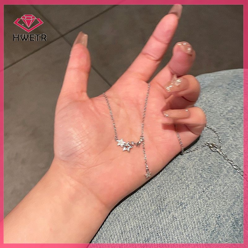 Vòng cổ Mặt Hình Ngôi Sao Đính Đá zircon Lấp Lánh Cho Nữ Mới