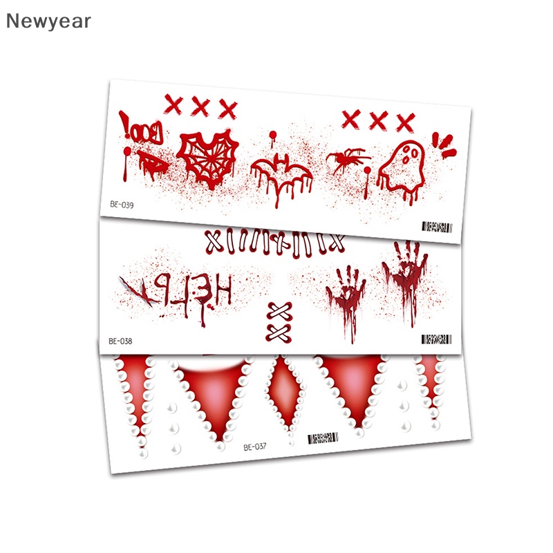 Newyear Nhãn Dán Trang Trí Tiệc halloween Hình Xăm Vết Thương Máu Kinh Dị