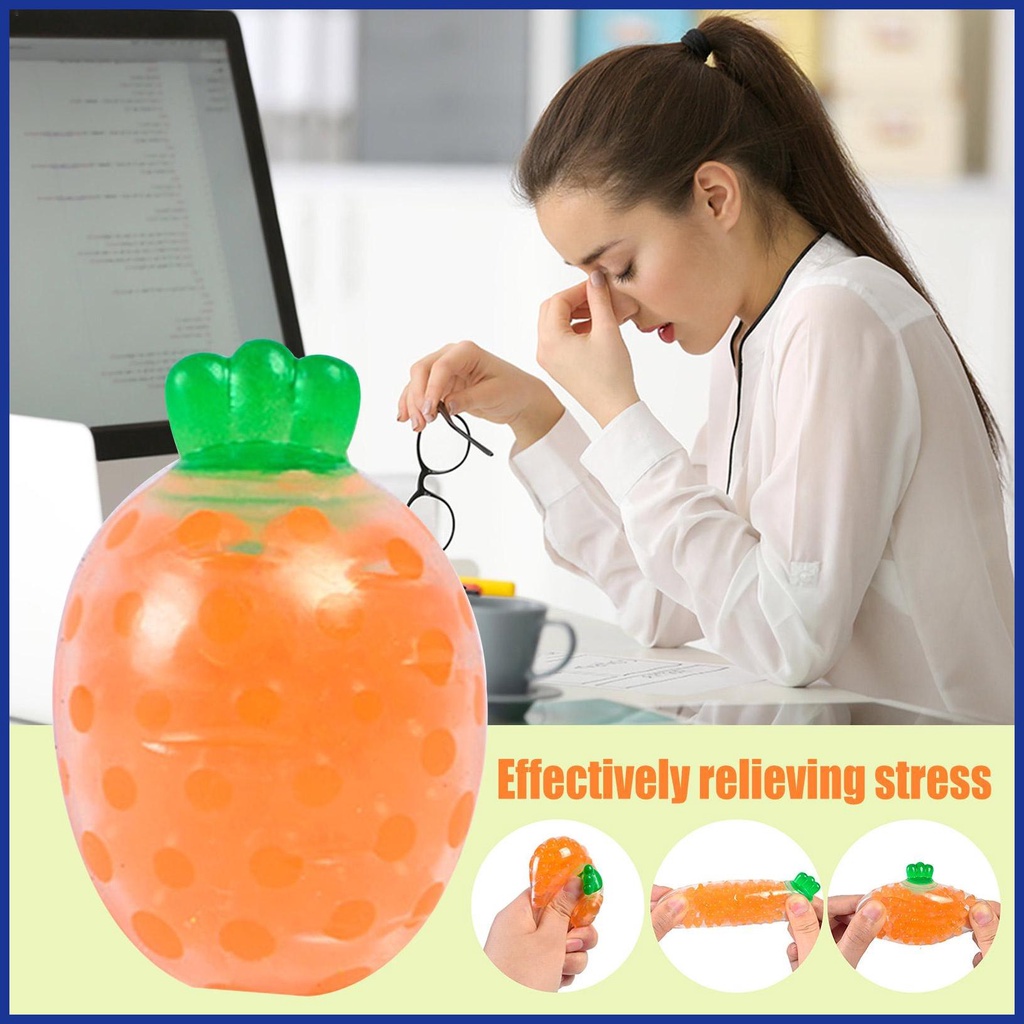 Squeeze Quả Bóng Hình Củ Cà Rốt Đồ Chơi Giảm Căng Thẳng Cho Bé Gái Aavn