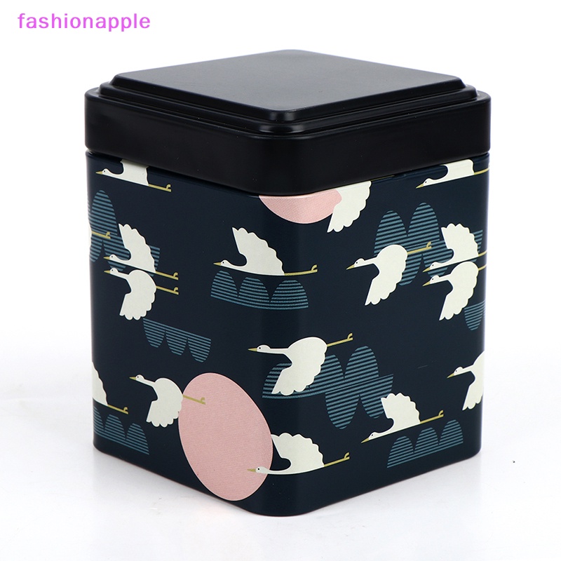 Hộp Thiếc Vuông Đựng Trà / Kẹo Thời Trang vintage