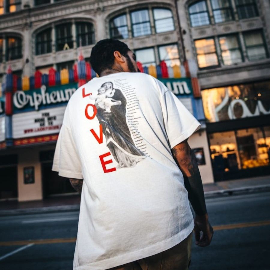 C3SG Saint Michael life fun popular cotton short sleeve High Street casual loose couple T-shirt for men and women