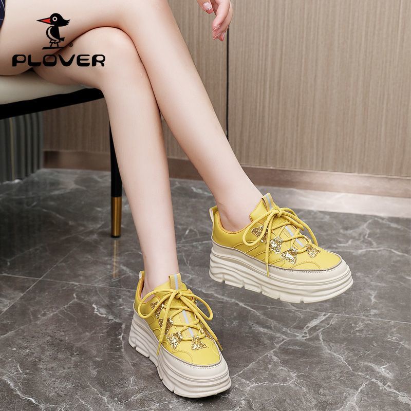 Giày Thể Thao Đế Dày 7cm Màu Trắng Phong Cách Mới 2023