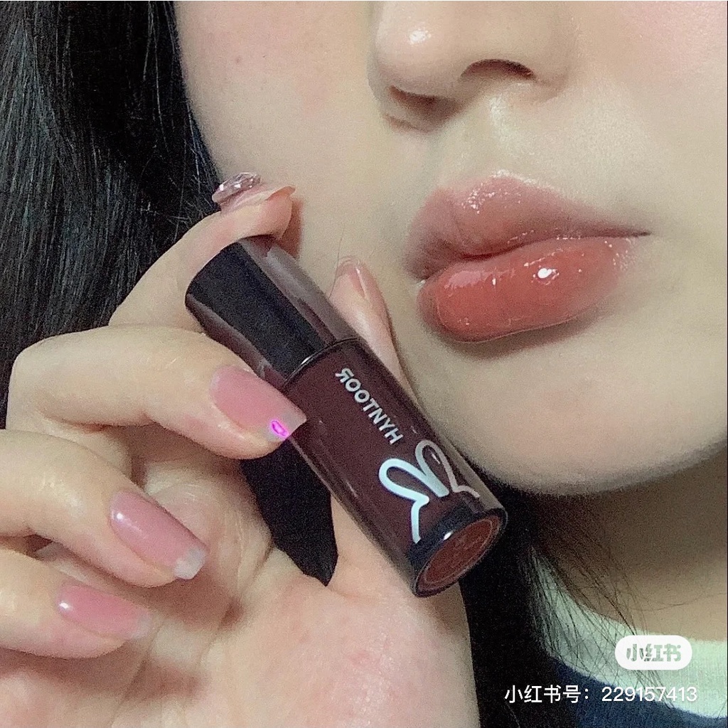 Son Bóng Dưỡng Ẩm Ống Màu Hồng Họa Tiết Hành Tinh Tinh Tế HYNTOOR Hyntoor Thỏ Đen Hành Tinh Bí Mật