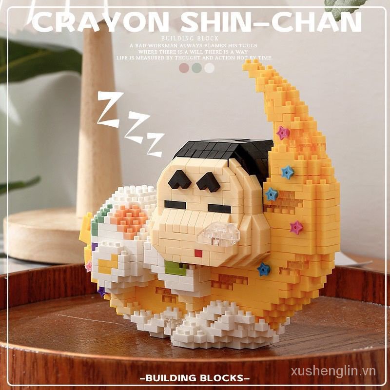 Bustling dream-like big-ear dog Disney Laurel dog building blocks assembled microparticle model building blocks ornaments for girls gift