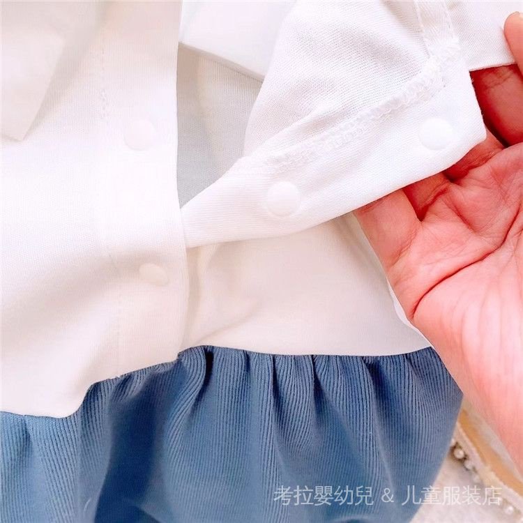 Bộ Áo Liền Quần Dễ Thương Cho Bé Gái Sơ Sinh