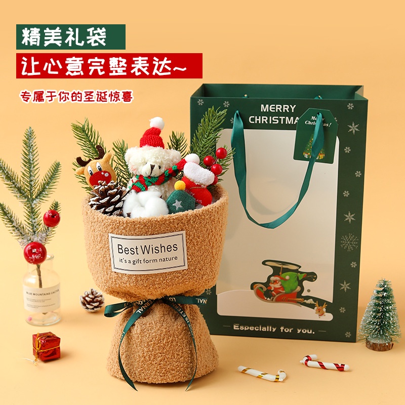 Bó hoa búp bê Bó Hoa Nhồi Bông Hình Chú Gấu Dễ Thương Dùng Trang Trí