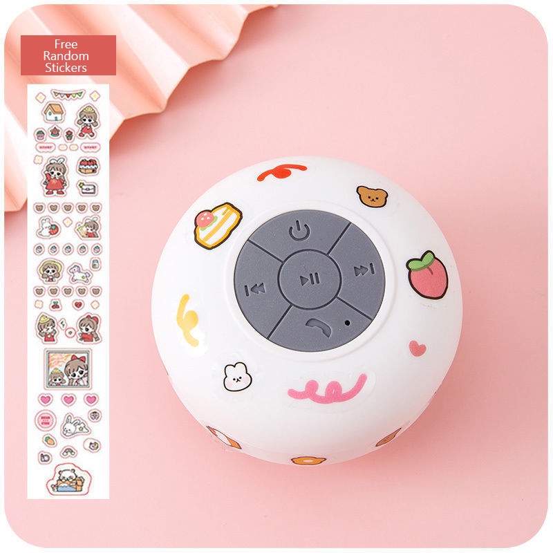 Loa bluetooth Không Dây mini Chống Nước In Hình Hoạt Hình Dễ Thương Thông Dụng Cho Nhà Tắm / Xe Hơi / Bã