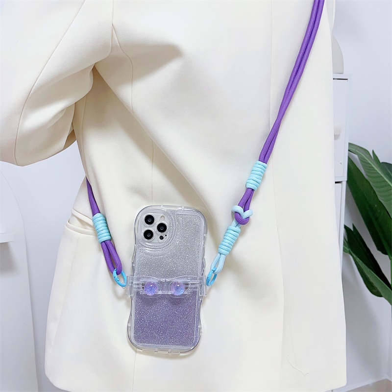 Ốp Điện Thoại Màu Kẹo Có Dây Đeo Chéo Cho cg156