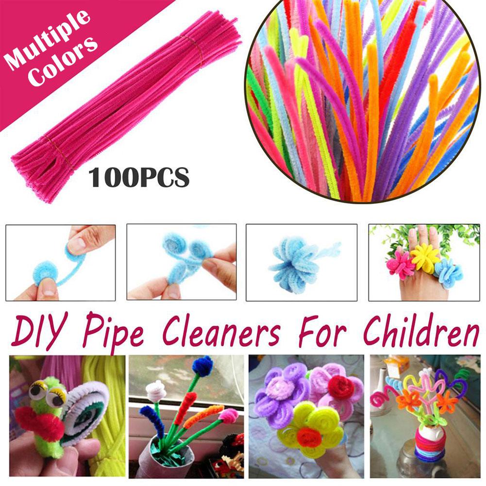 Bộ 10 / 100 Que Xoắn Bằng Bông / Sợi Bông Thủ Công diy Làm Bó Hoa / Rễ Cây Gai Xoắn Ốc Giáo Dục Cho Bé