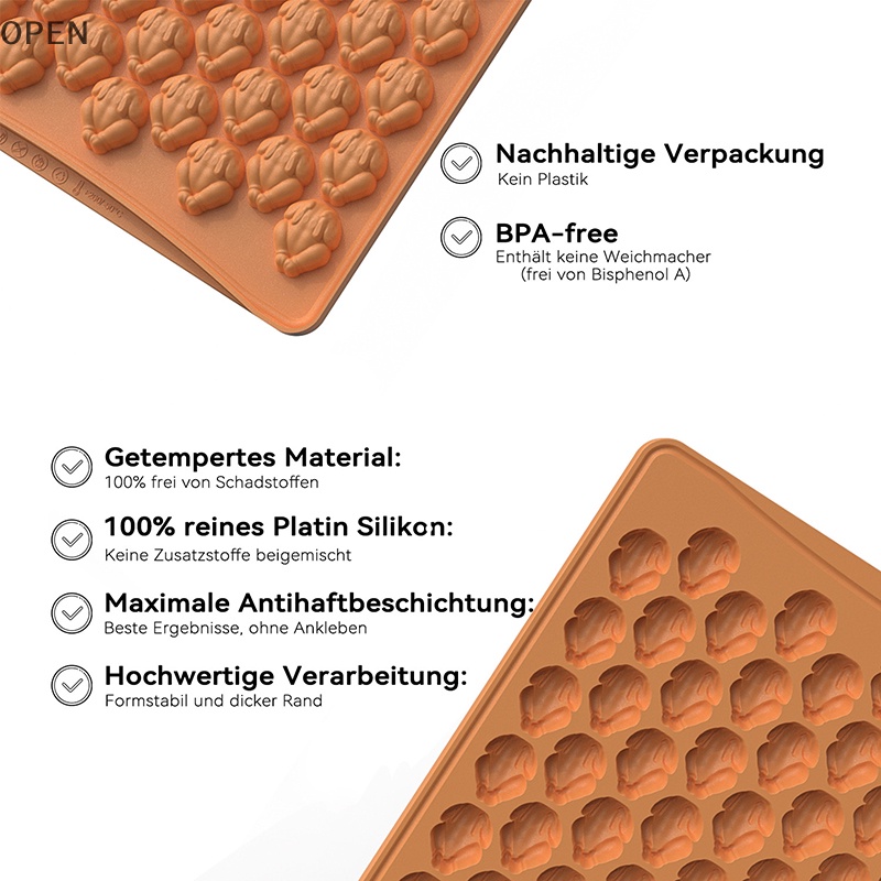 Op 100 Khuôn Silicon Làm Bánh Kẹo chocolate Hình Cây Thông Giáng Sinh vn