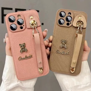 Sang Trọng Ốp Điện Thoại Da Hình Gấu 3d Chống Sốc Cho iphone15 pro max 14 13 12 11 pro max 14 15 plus