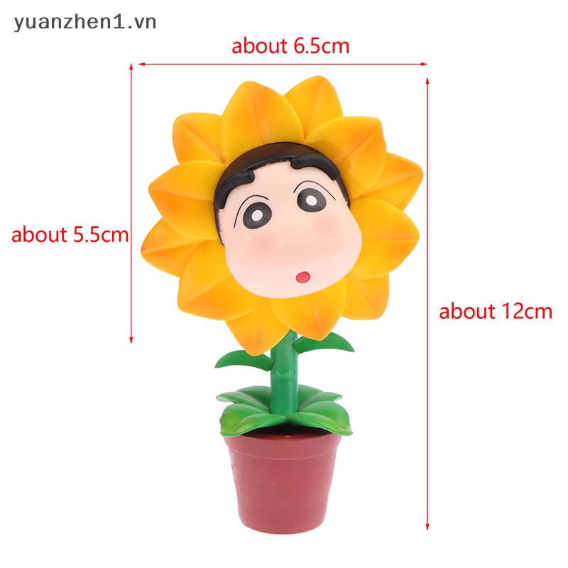 Mô Hình shin-chan kasukabe Hoa Hướng Dương Để Bàn Trang Trí