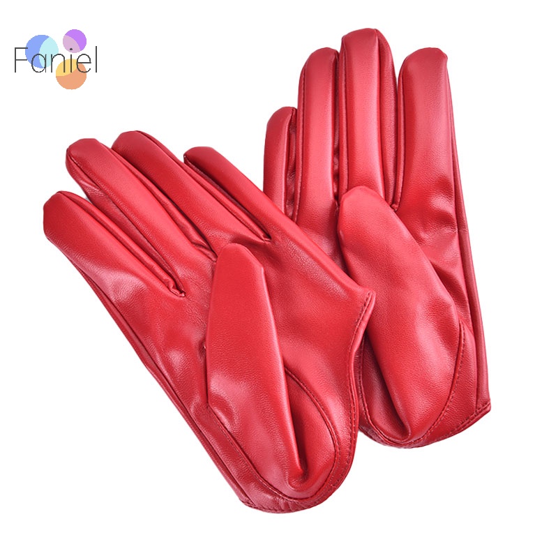 Mới Găng Tay Da pu Nửa Bàn Tay Thiết Kế Gợi Cảm Cho Nữ Dự Tiệc