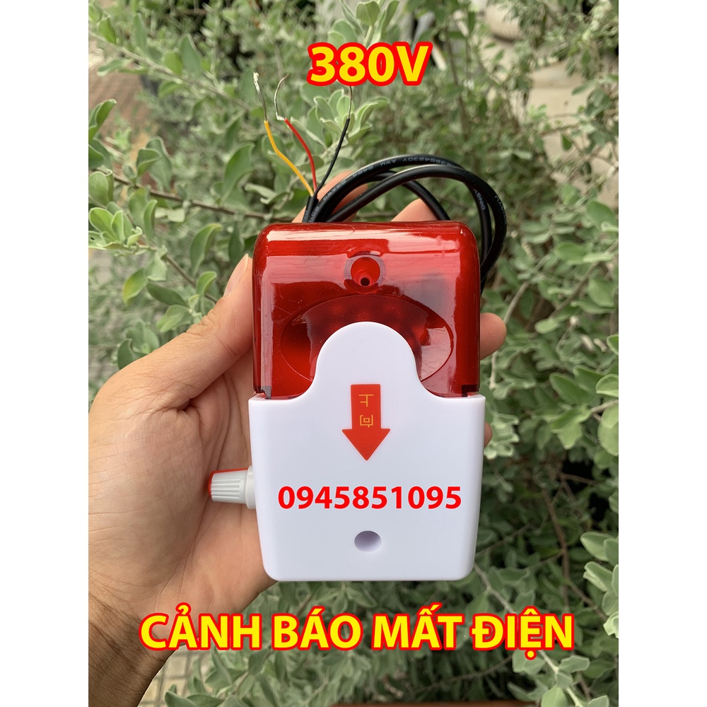 Cảnh báo mất điện, mất pha 220V, 380V có đèn cảnh báo và còi hú