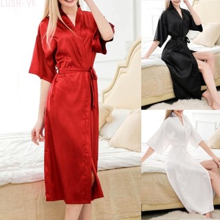 Áo Choàng Ngủ Bằng Lụa satin Dáng Rộng