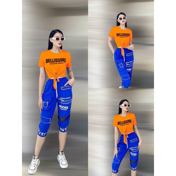 Áo croptop nữ thắt gấu BELLISSIMA phong cách, siêu thoáng mát tập shuffle dance, zumba,aerobic gym, yoga, chất thun