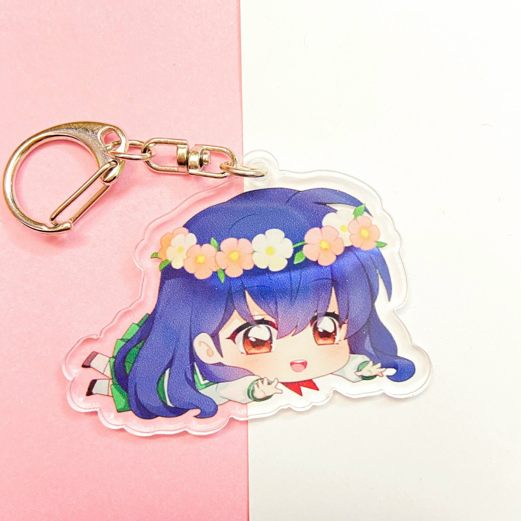 Móc khóa INUYASHA KHUYỂN DẠ XOA VER NẰM in hình anime chibi