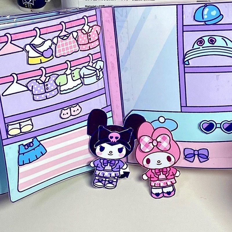 Sách Đồ Chơi Hoạt Hình kuromi melody Dễ Thương Cho Bé