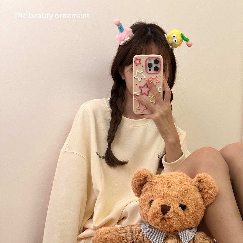 Kẹp Tóc Hình Quái Vật Nhỏ Nhồi Bông Dễ Thương Thời Trang 2023