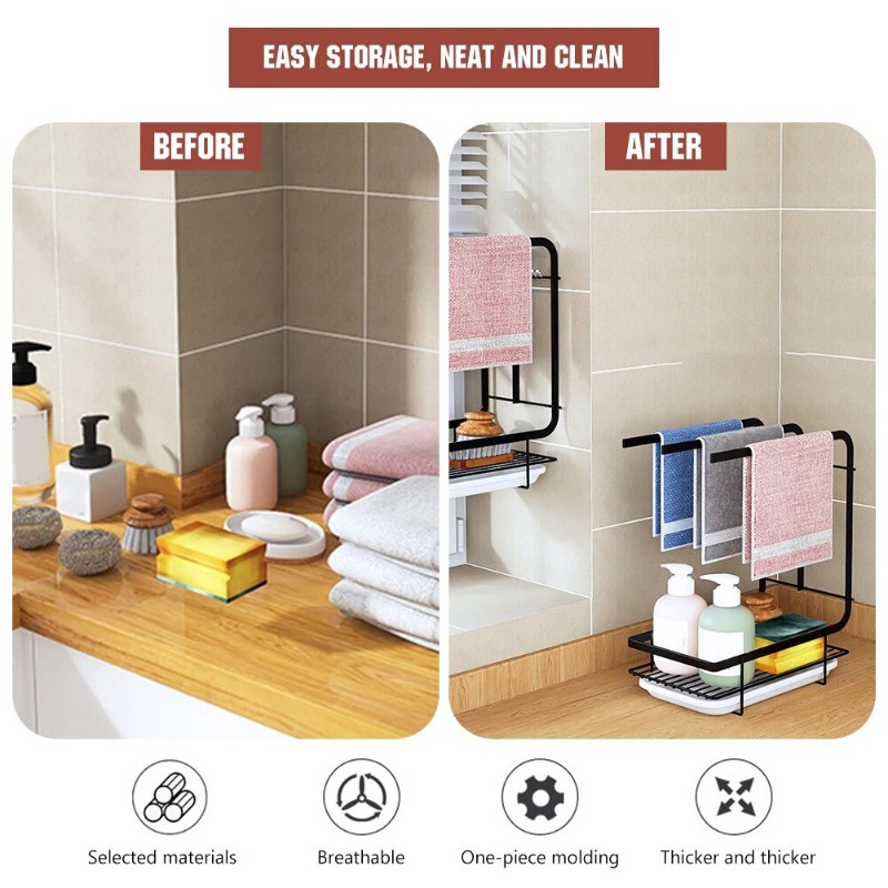 Giá Đỡ Xà Phòng Mút Rửa Chén Treo Tường Nhà Tắm Tiện Lợi