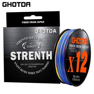 GHOTDA 12 Dây Câu Cá 100M Multifiber PE Bện Dây Câu 0.6 -8.0 Nước Mặn Câu Cá Pesca