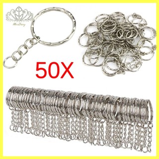 Set 50 Vòng Bạc Bóng 25mm Dùng Làm Móc Khóa diy