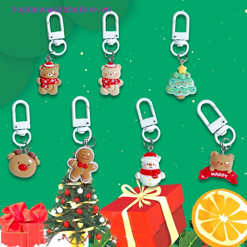 Toplanswatchstore Móc Khóa Hoạt Hình Tuần Lộc / Ông Già Noel / Thỏ / Gấu Đáng Yêu Trang Trí Ba Lô vn