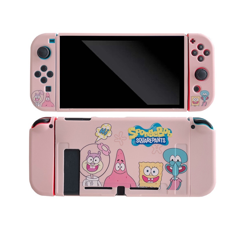Túi Đựng Bảo Vệ Máy Chơi game nintendo switch Chia Ngăn Hình spongebob Đáng Yêu