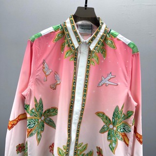 UVAX CASABLANCA long-sleeved shirt 3D letter printing new in stock for men and women