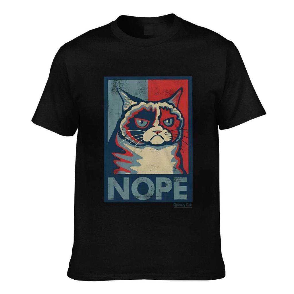 Áo thun Cotton Hot Grumpy Cat Nope Vintage