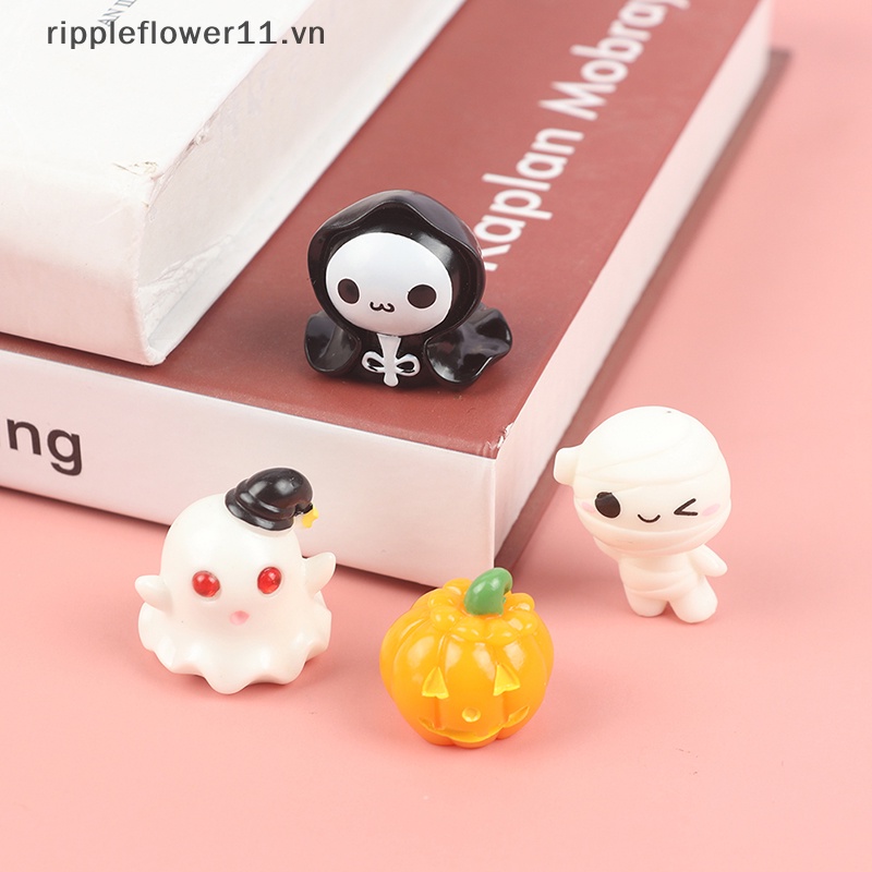Mô Hình Nhện Và Quả Bí Ngô mini Bằng Nhựa Trang Trí halloween