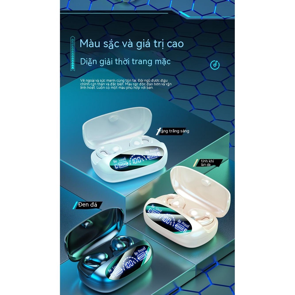 Tai Nghe Bluetooth Không Dây Mới Loại Thể Thao Loại Dẫn Truyền Không Vào Tai Đeo Lâu Không Đau Mini Apple Android