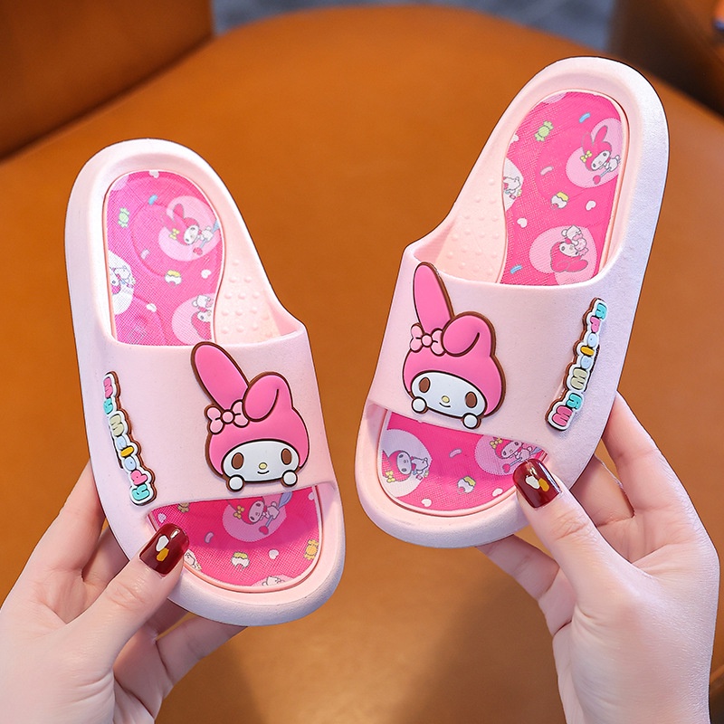 SUGE dép cho bé gái hello kitty phim hoạt hình Chống trượt thoải mái Kuromi