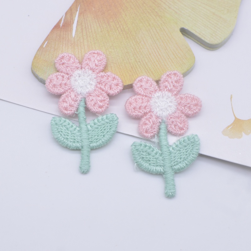 Set 20 Kẹp Vải Thêu Hình Hoa Xinh Xắn 23 * 37mm