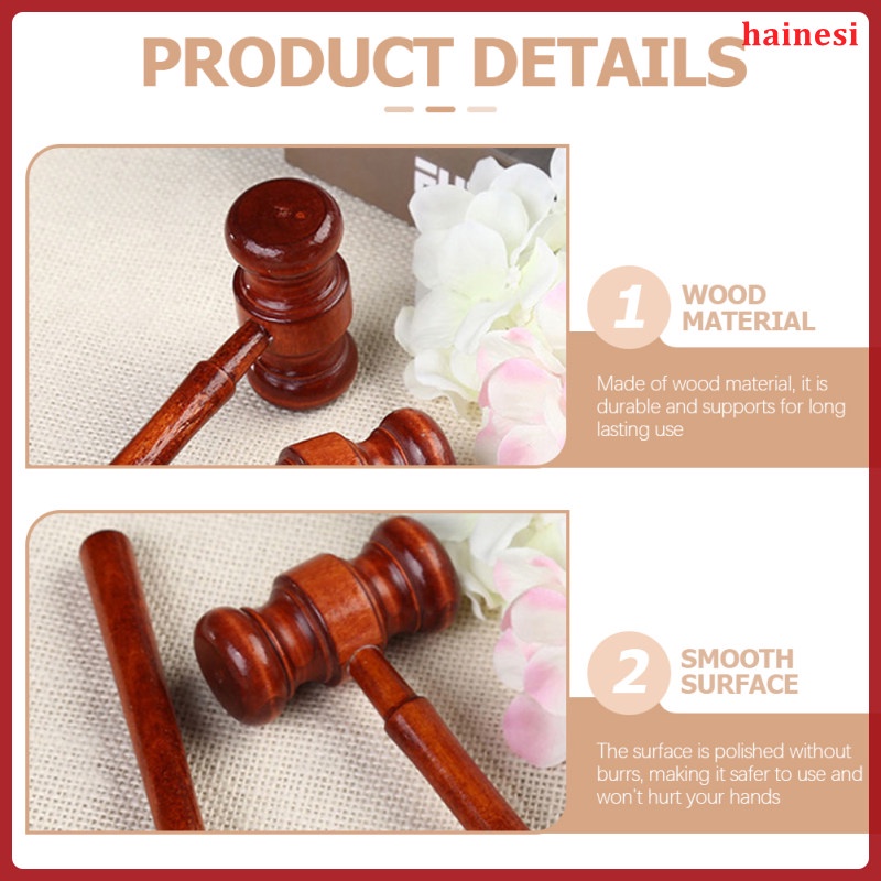 Judge Búa Gỗ mini Đồ Chơi Hóa Trang Thẩm Phán Cho Bé hainesi