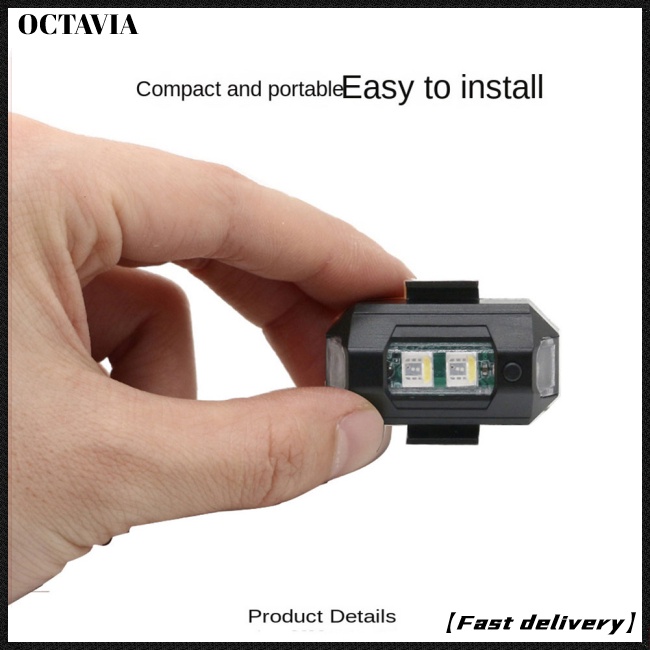 Đèn led Nhấp Nháy Cảnh Báo Gắn Đuôi Xe Mô Tô Có Thể Sạc Lại