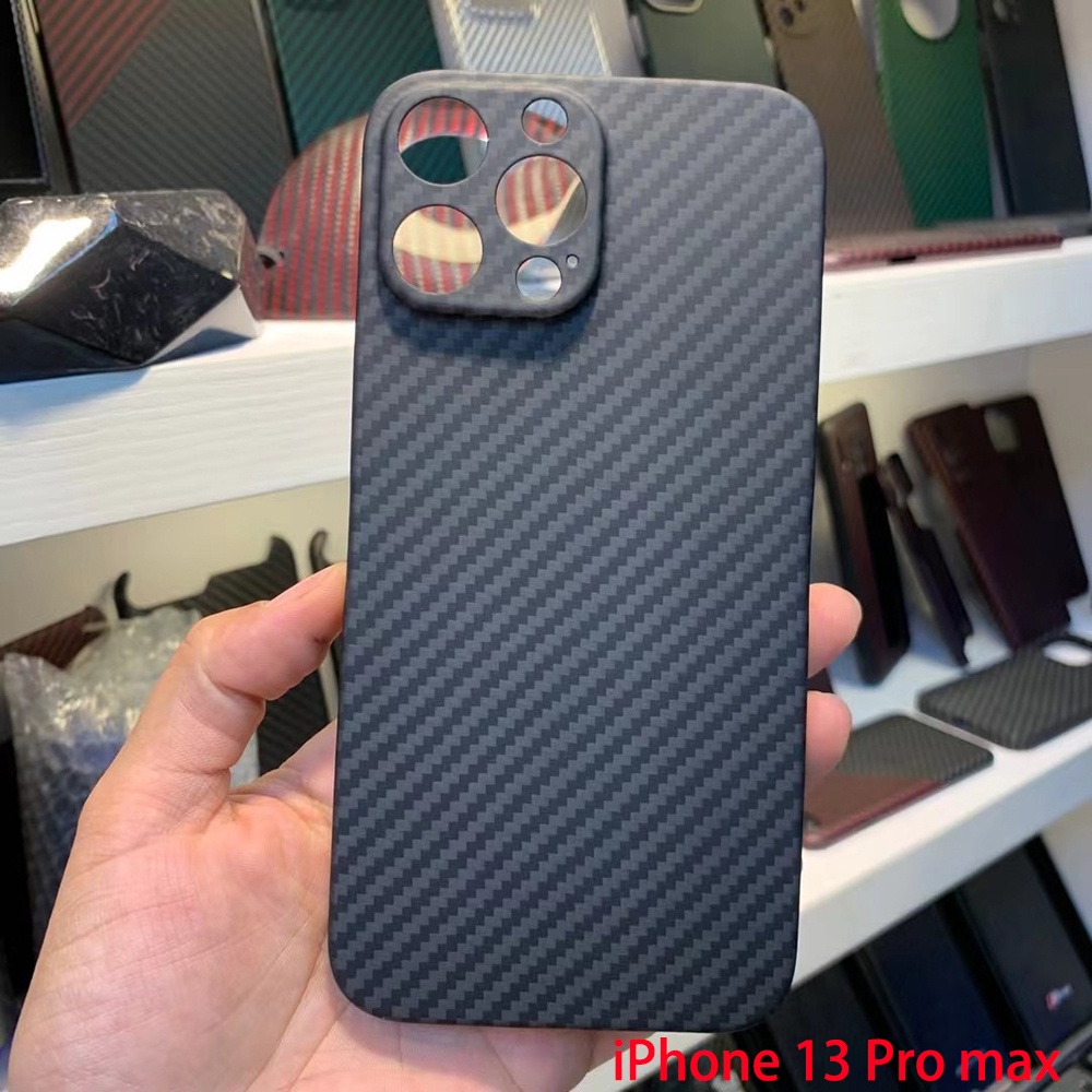 Bao Da Điện Thoại Sợi carbon Siêu Mỏng Cho iphone 14 pro max 13 / 13 pro Ốp