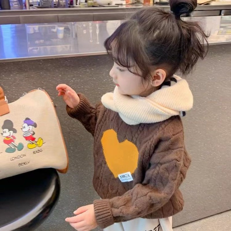 Áo Len Tay Dài Phong Cách Hàn Quốc Thời Trang Mới Cho Bé Gái