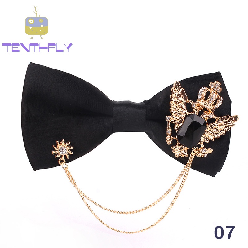 Mcehkf Nam Đen Nơ Kim Loại Decoratio Nơ Đồng Nhất Cổ Áo Nơ Người Lớn Phù Hợp Với Nơ Thắt Nơ Cravats Nam Nơ Đồ Dùng Dự Tiệc