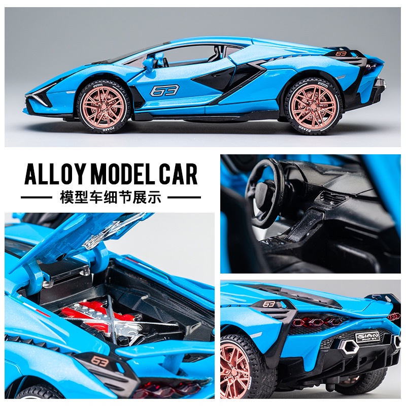 Mô Hình Xe Hơi lamborghini Tia Chớp Độc Đáo Bằng Hợp Kim